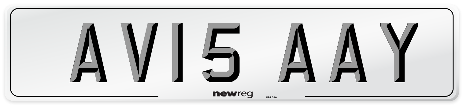 AV15 AAY Number Plate from New Reg